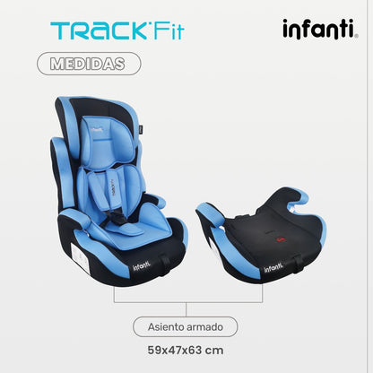 Autoasiento Infanti Track Fit Booster Grupo 1, 2 y 3 Anclaje Universal