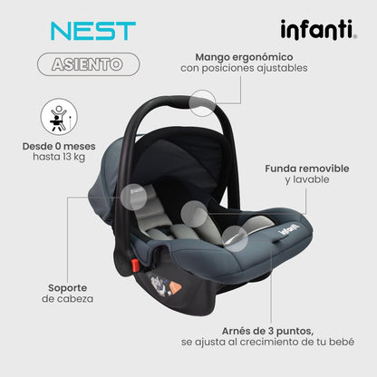Autoasiento Con Base Grupo 0 Anclaje Universal