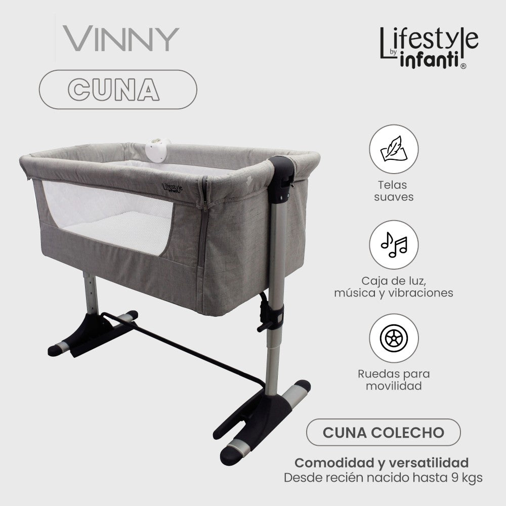 Cuna Colecho Vinny  Infanti Con Caja Musical Y Vibración