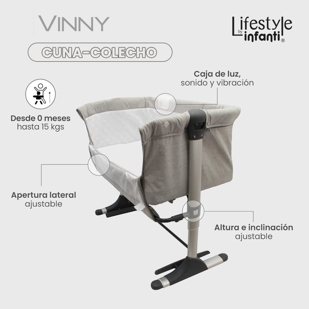 Cuna Colecho Vinny  Infanti Con Caja Musical Y Vibración