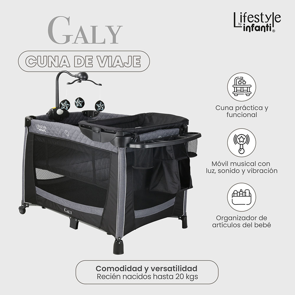 Combo Infanti Carriola Travel System, Cuna De Viaje De Lujo y  Autoasiento Convertible a Booster