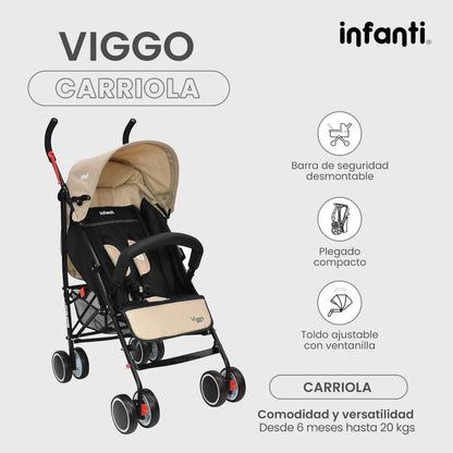 Carriola Para Bebé Infanti Viggo Ligera Con Barra