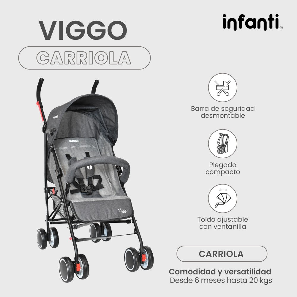 Carriola Para Bebé Infanti Viggo Ligera Con Barra