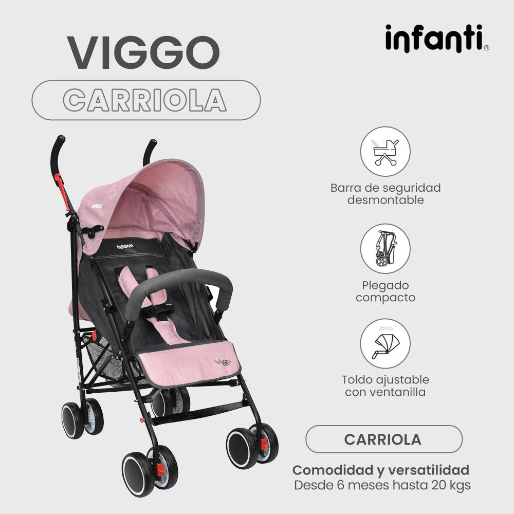 Carriola Para Bebé Infanti Viggo Ligera Con Barra