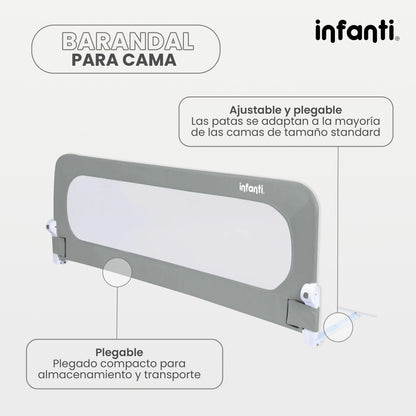 Barandal de Seguridad para Cama Infanti Color Gris