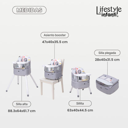 Silla Alta 3 En 1 Para Bebé Lifestyle By Infanti, Bony