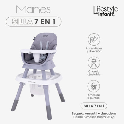 Silla Alta Manes Para Comer Lifestyle by Infanti 7 en 1