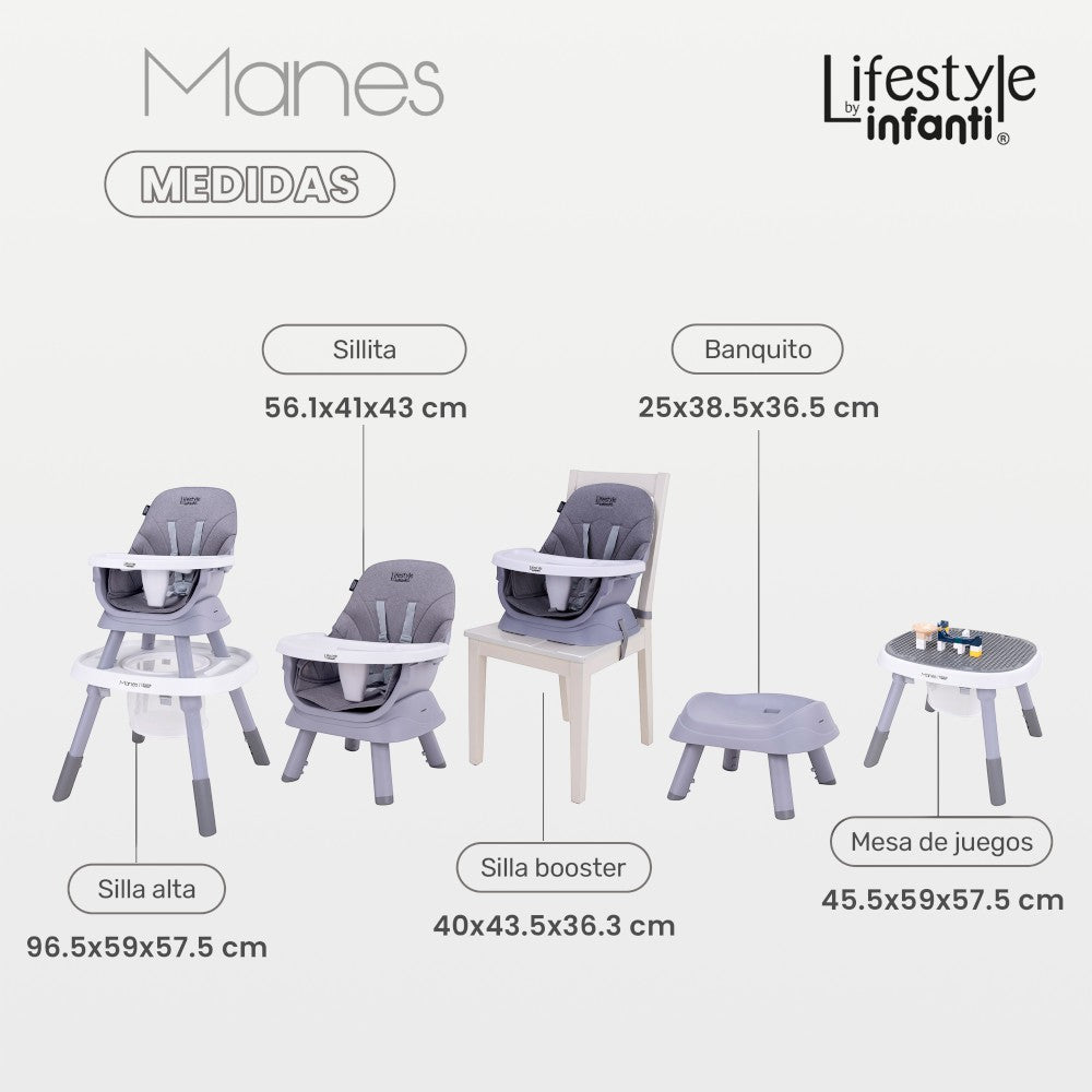 Silla Alta Manes Para Comer Lifestyle by Infanti 7 en 1