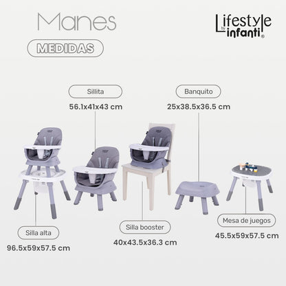 Silla Alta Manes Para Comer Lifestyle by Infanti 7 en 1