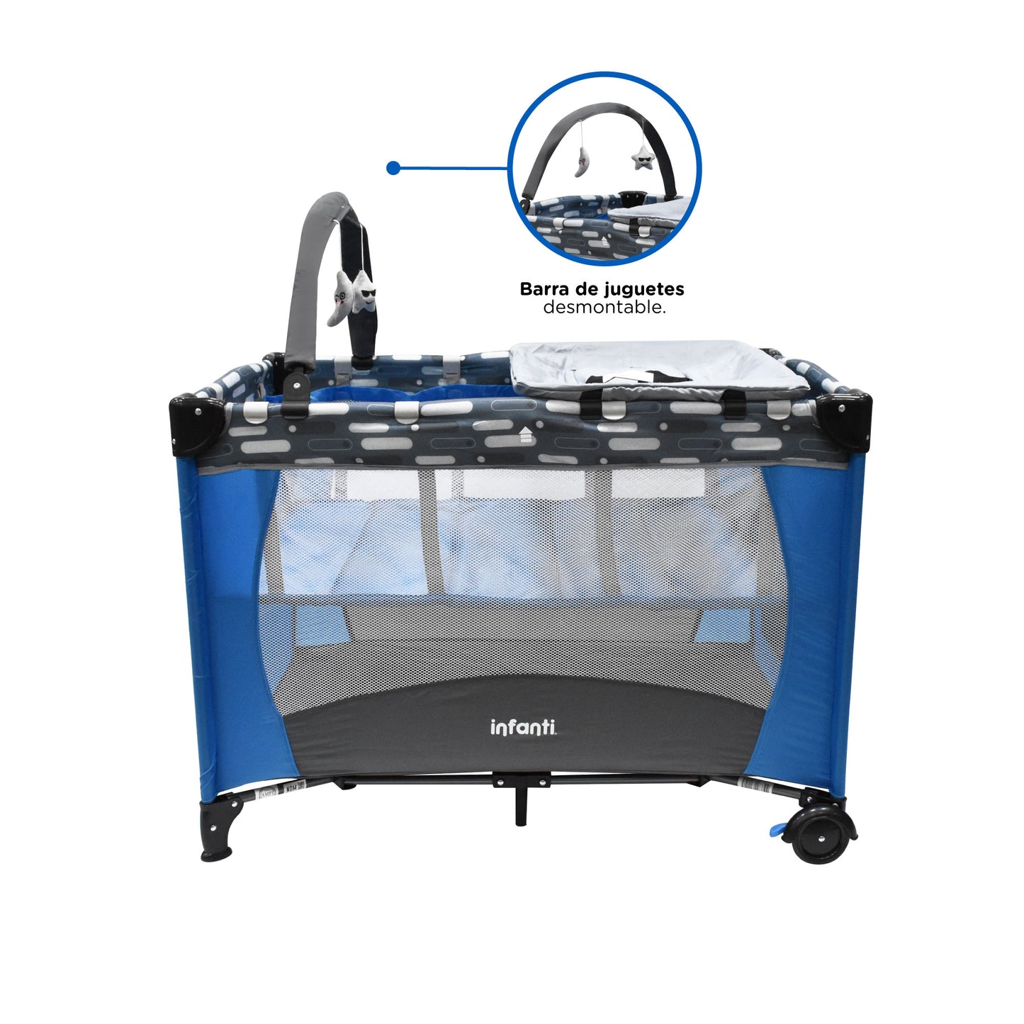 Cuna De Viaje Con Juguetero Y Cambiador