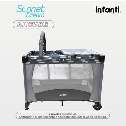 Cuna De Viaje Con Juguetero Y Cambiador