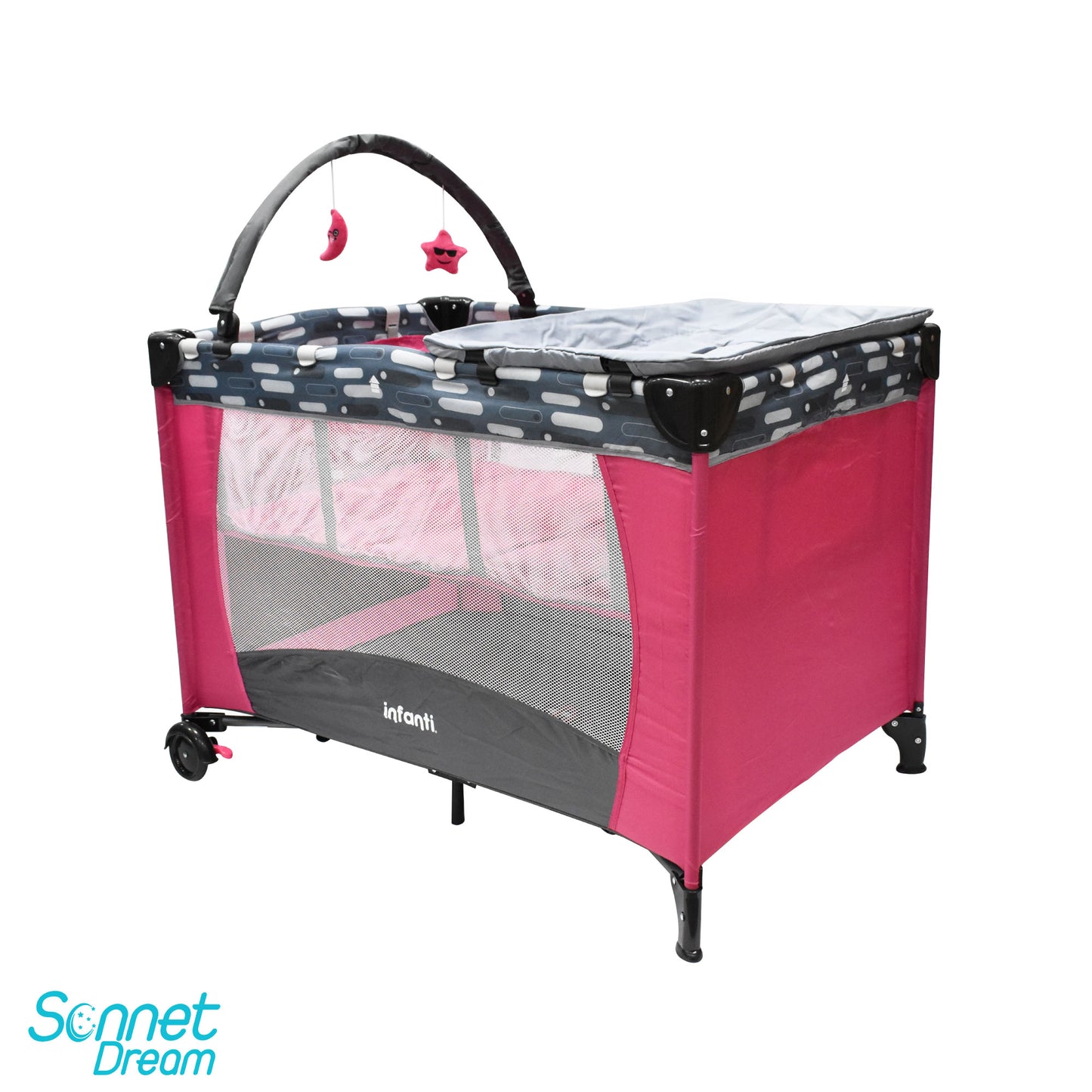 Cuna De Viaje Con Juguetero Y Cambiador