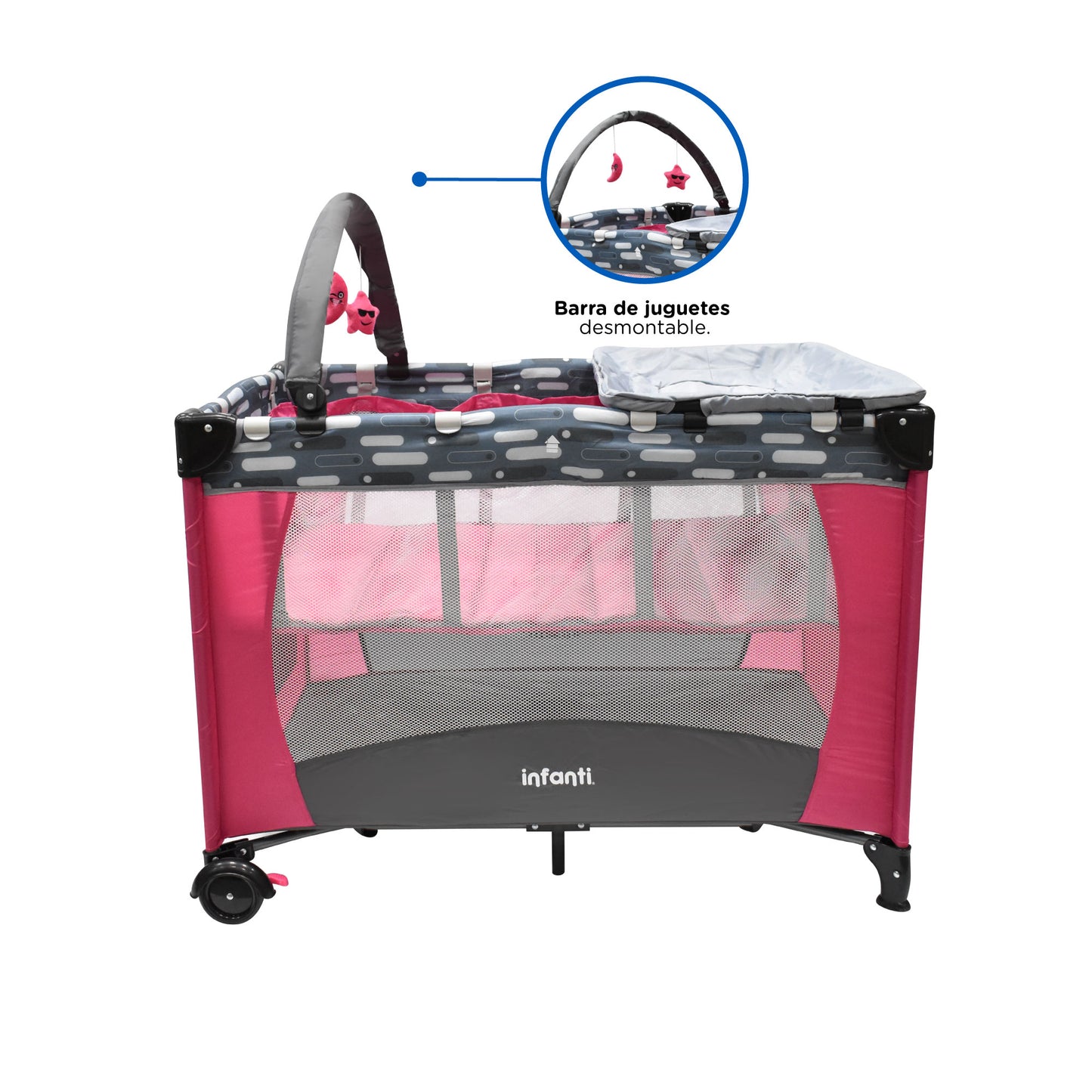 Cuna De Viaje Con Juguetero Y Cambiador