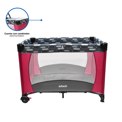Cuna De Viaje Con Juguetero Y Cambiador