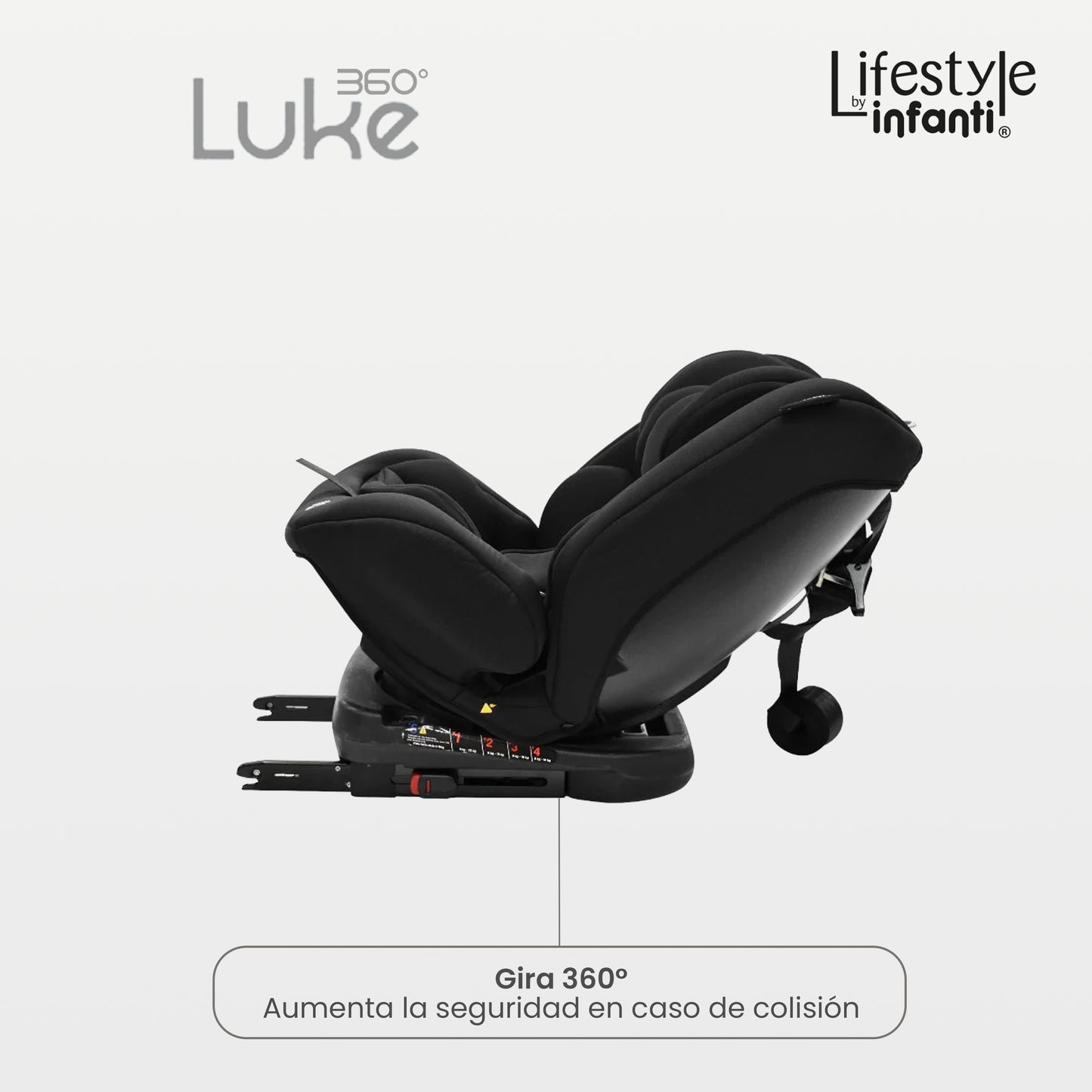 Autoasiento Luke Lifestyle by Infanti Con Base 360° Grupo 0, 1, 2 Anclaje ISOFIX