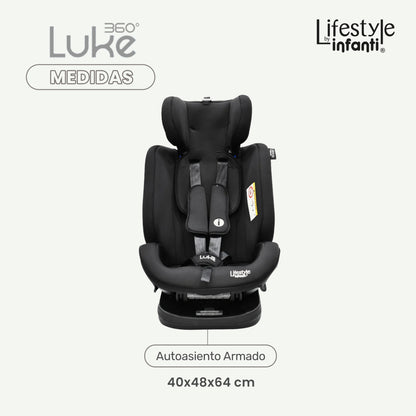 Autoasiento Luke Lifestyle by Infanti Con Base 360° Grupo 0, 1, 2 Anclaje ISOFIX