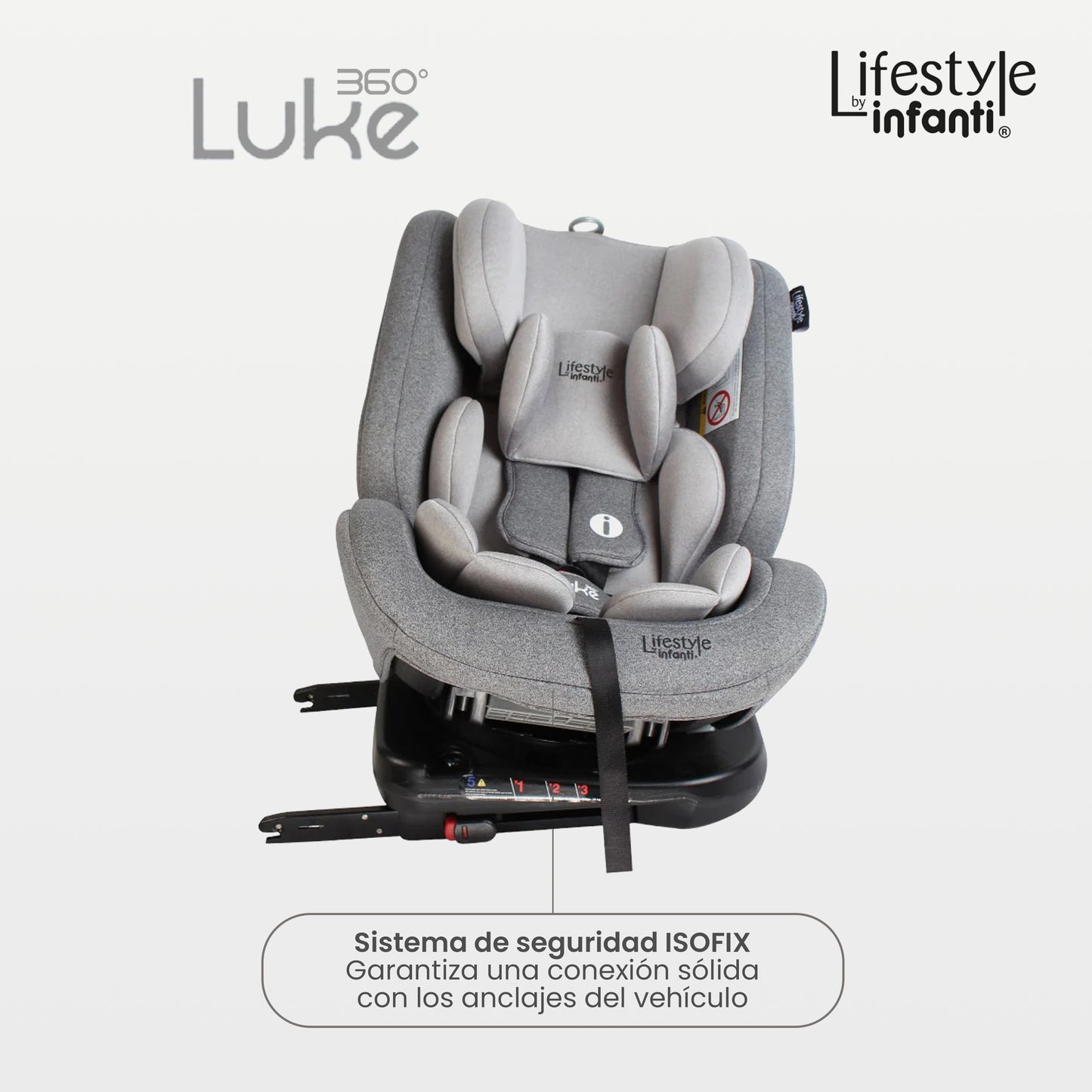 Autoasiento Luke Lifestyle by Infanti Con Base 360° Grupo 0, 1, 2 Anclaje ISOFIX