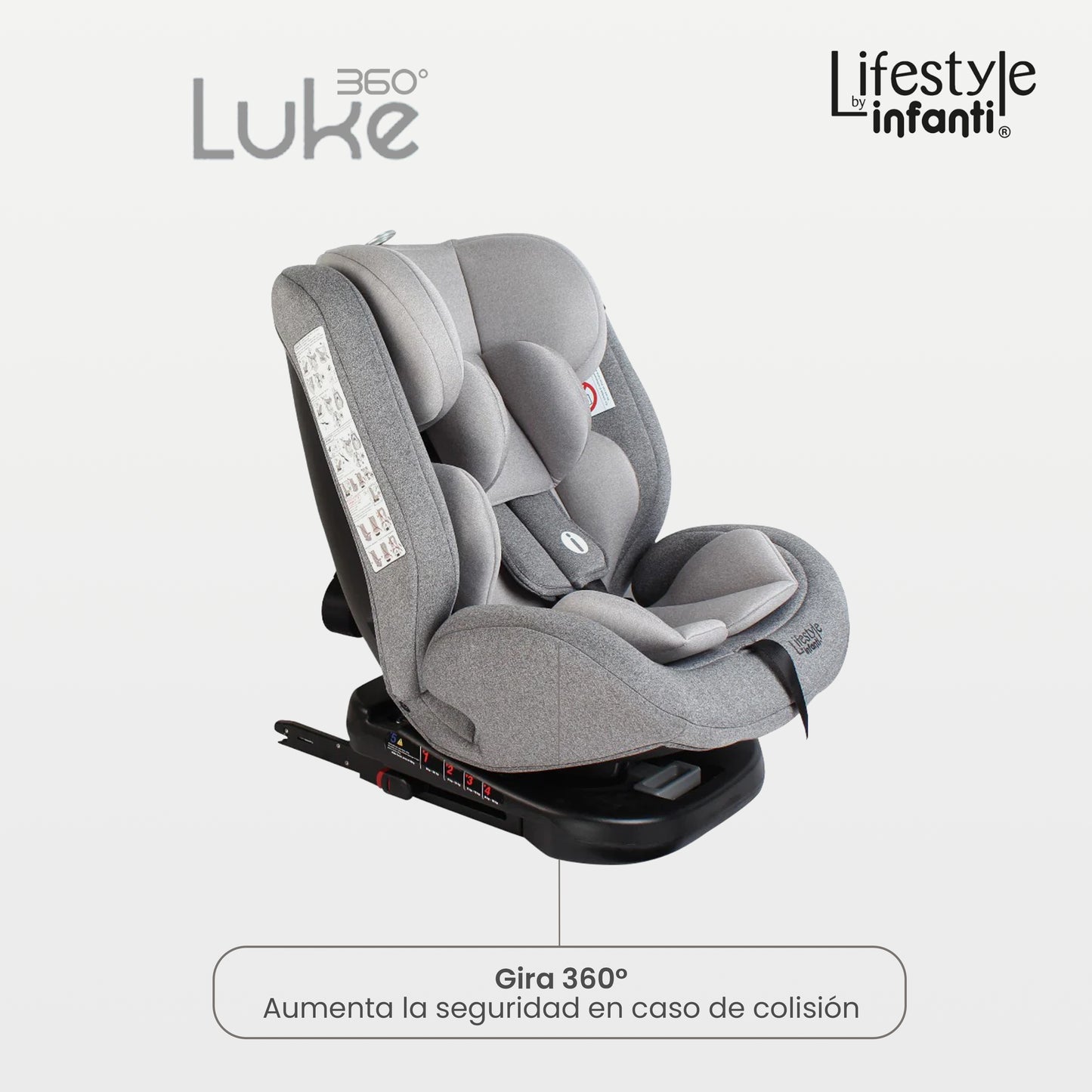 Autoasiento Luke Lifestyle by Infanti Con Base 360° Grupo 0, 1, 2 Anclaje ISOFIX