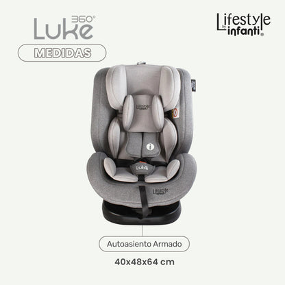 Autoasiento Luke Lifestyle by Infanti Con Base 360° Grupo 0, 1, 2 Anclaje ISOFIX