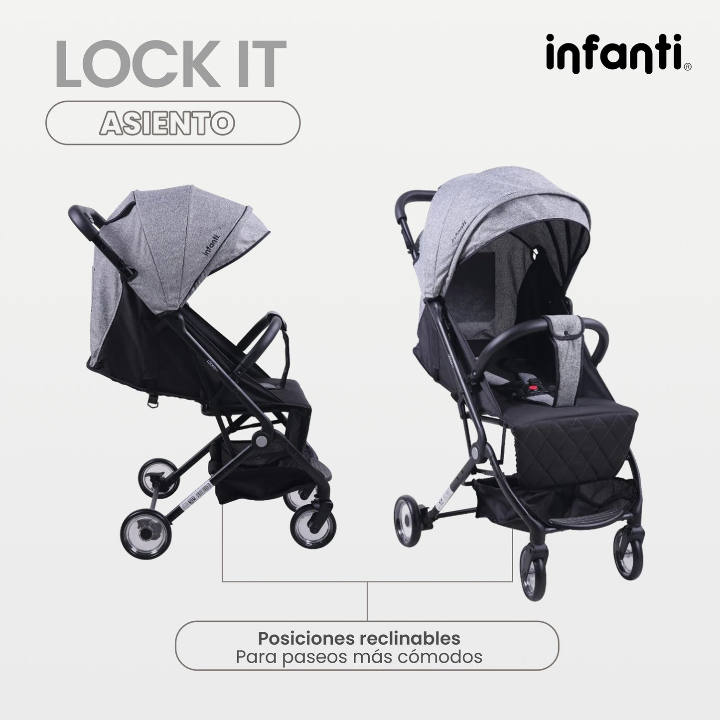 Carriola Tipo Maleta Lock It Lite Ligera y Compacta