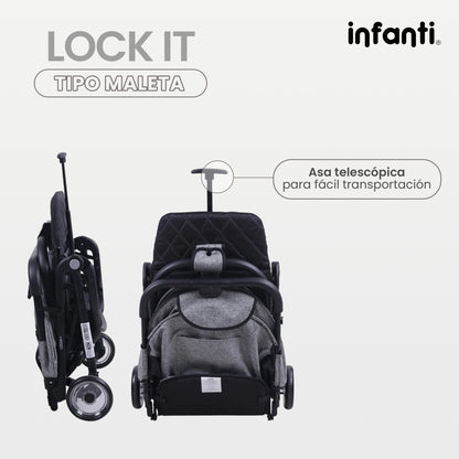 Carriola Tipo Maleta Lock It Lite Ligera y Compacta