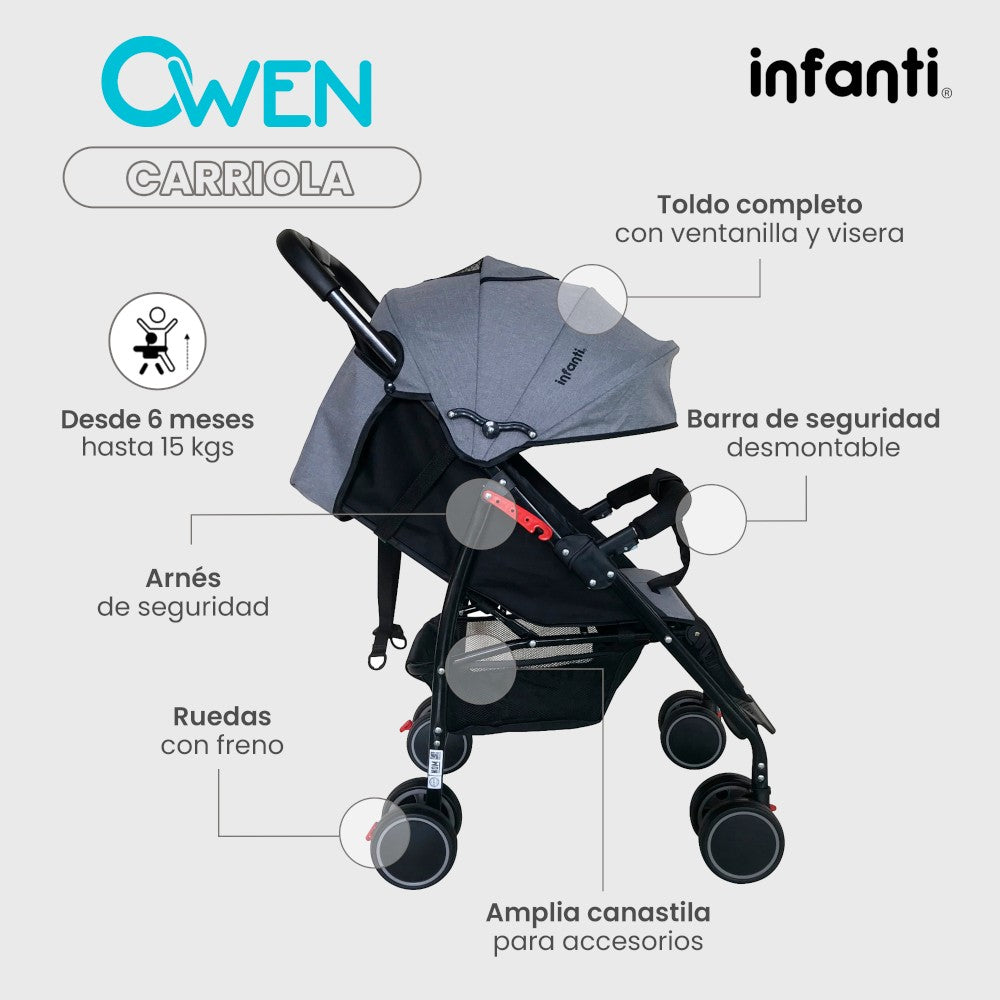 Carriola De Bebé Infanti Owen Plegable