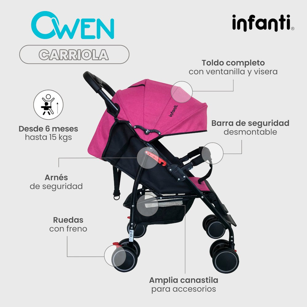 Carriola De Bebé Infanti Owen Plegable
