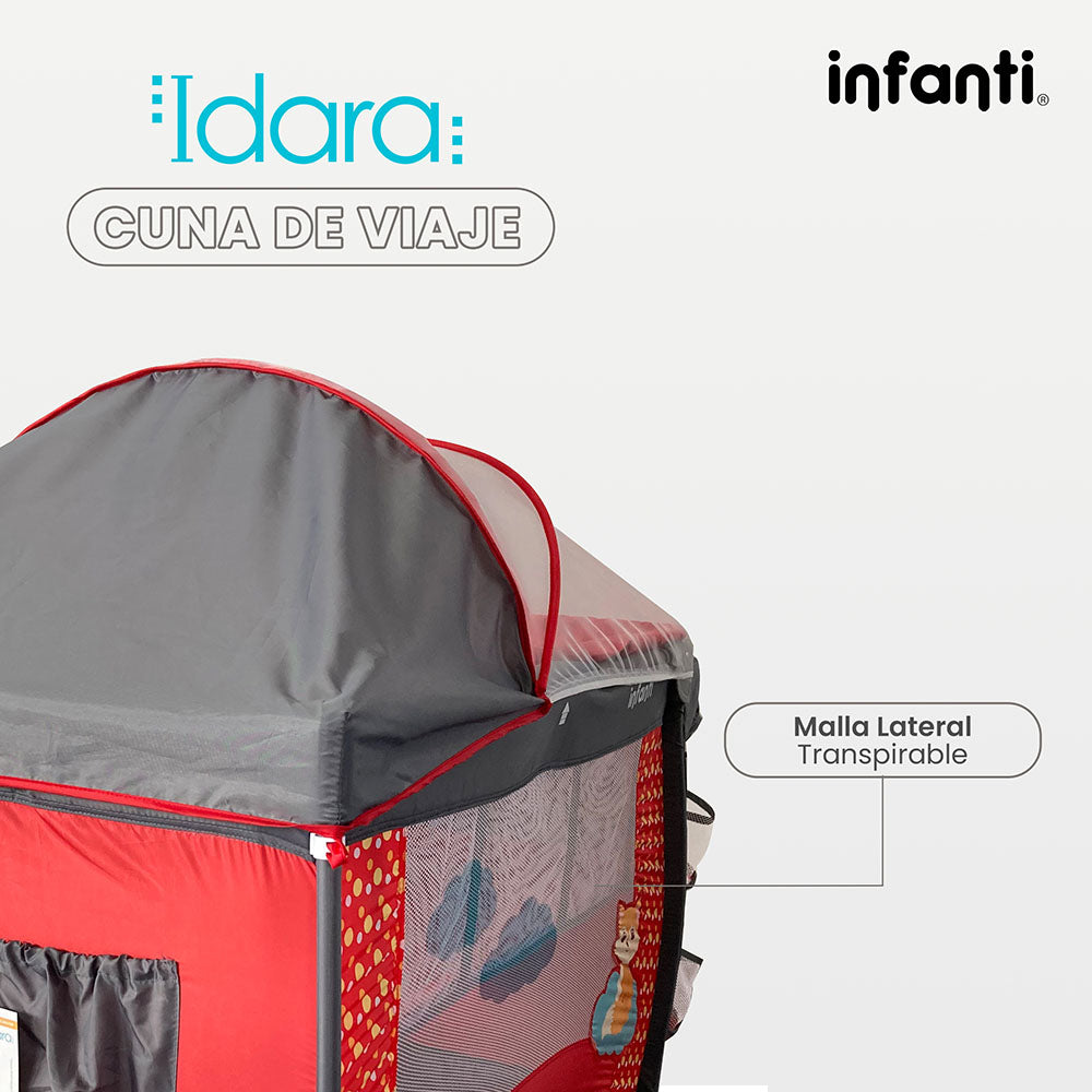 Cuna De Viaje Con Mosquitero, Organizador Y Cambiador