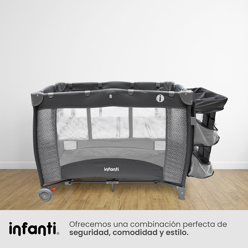 Cuna De Viaje Con Mosquitero, Organizador Y Cambiador