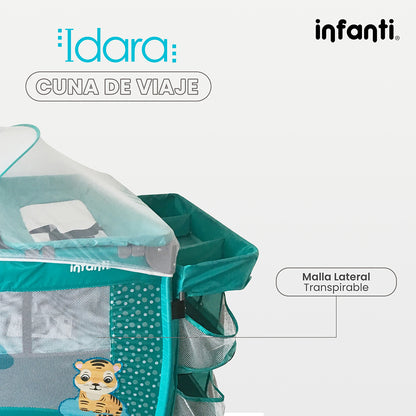 Cuna De Viaje Con Mosquitero, Organizador Y Cambiador