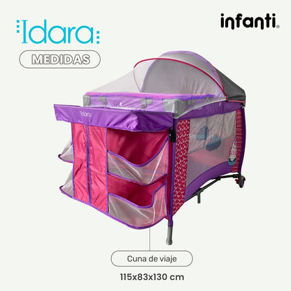 Cuna De Viaje Con Mosquitero, Organizador Y Cambiador
