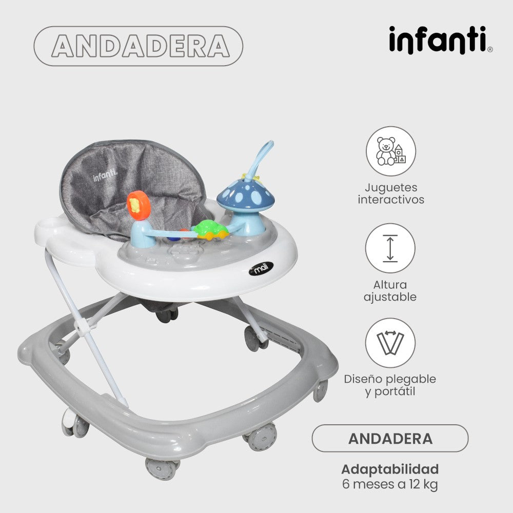 Andadera Mali Infanti Charola Musical y Removible