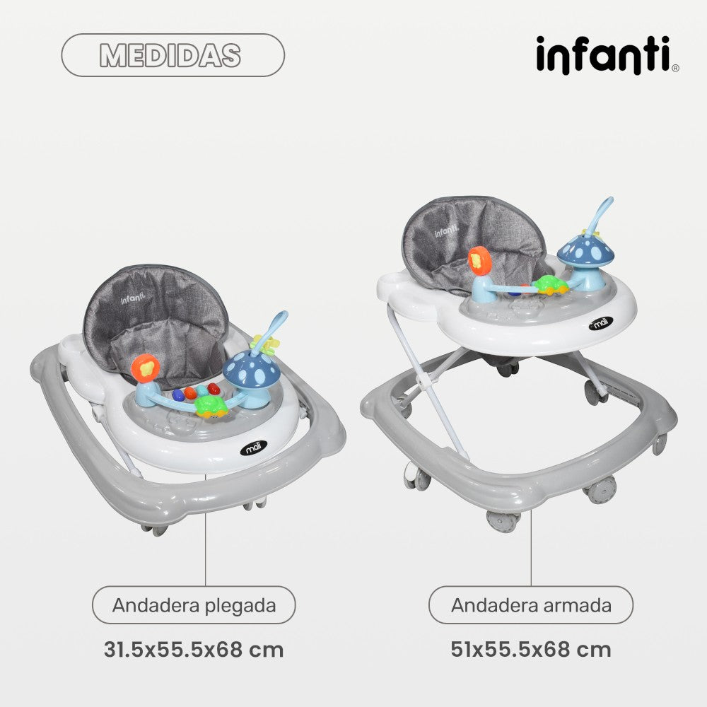 Andadera Mali Infanti Charola Musical y Removible