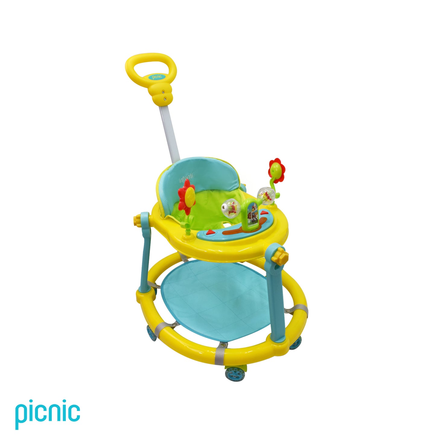 Andadera Plegable Para Bebé Con Barra De Empuje