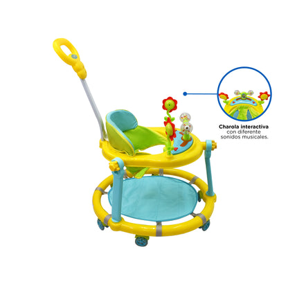 Andadera Plegable Para Bebé Con Barra De Empuje