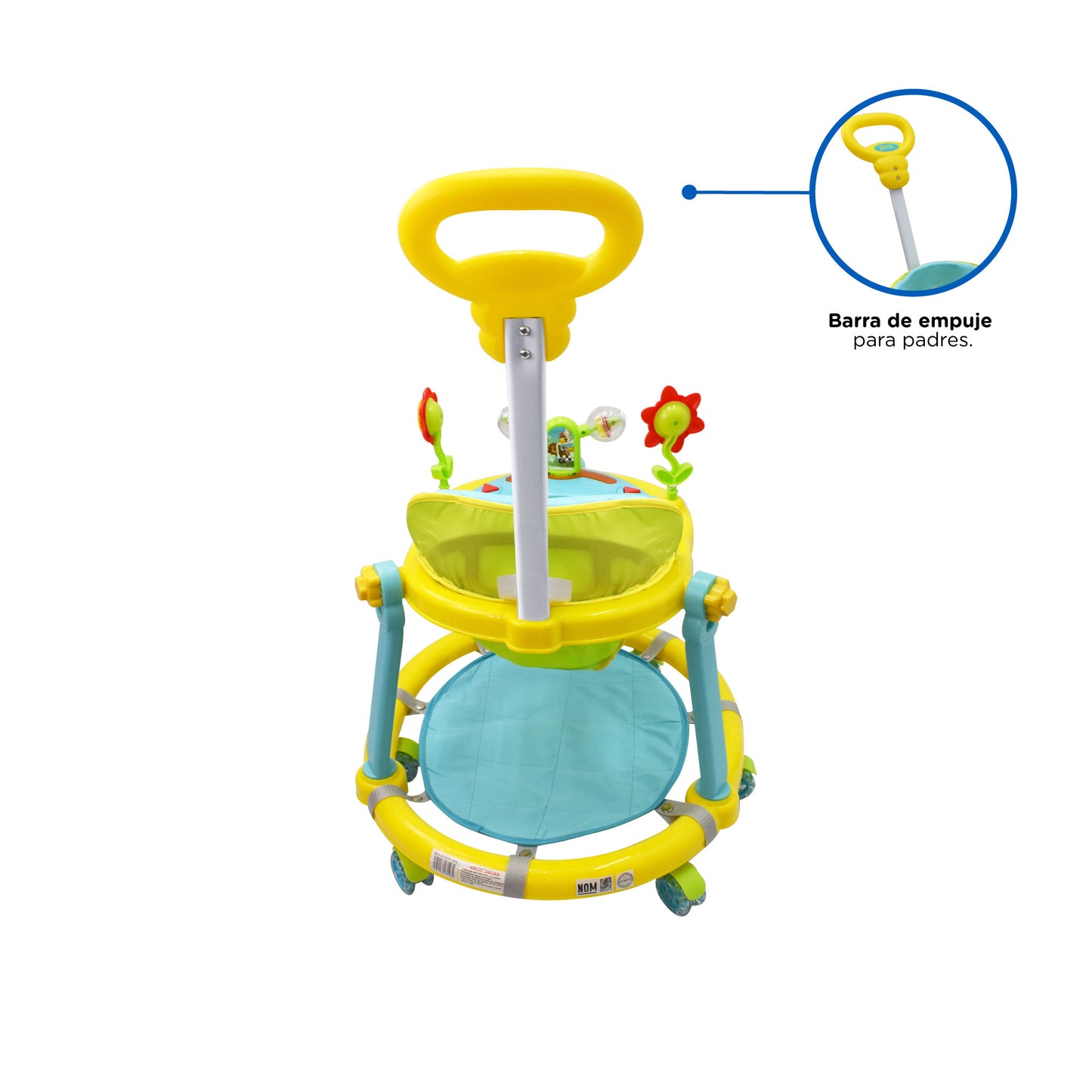 Andadera Plegable Para Bebé Con Barra De Empuje