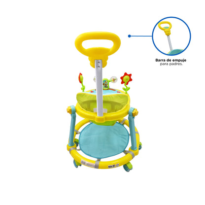 Andadera Plegable Para Bebé Con Barra De Empuje