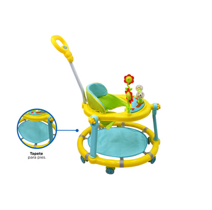 Andadera Plegable Para Bebé Con Barra De Empuje