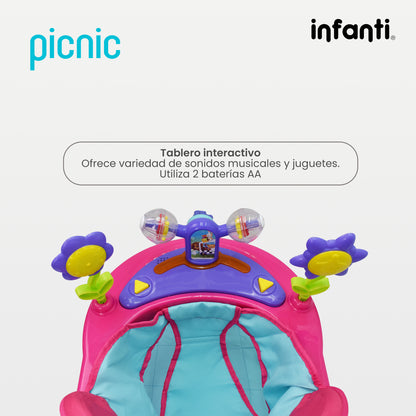 Andadera Plegable Para Bebé Con Barra De Empuje