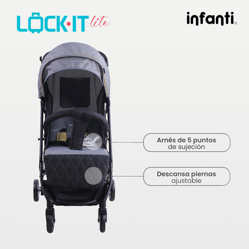 Carriola Tipo Maleta Lock It Lite Ligera y Compacta