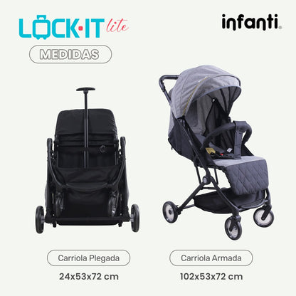 Carriola Tipo Maleta Lock It Lite Ligera y Compacta