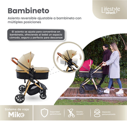 Stroller With Travel System Convertible To Bambineto 