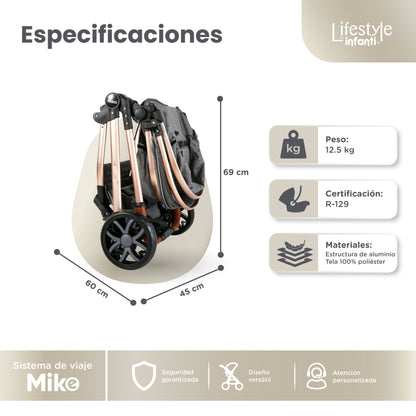 Stroller With Travel System Convertible To Bambineto 