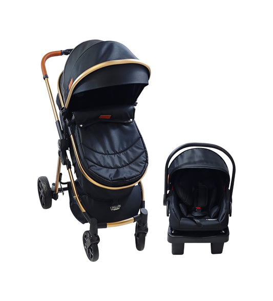Carriola Travel System Mike Con Bambineto Reversible y Portabebé Grupo 0+