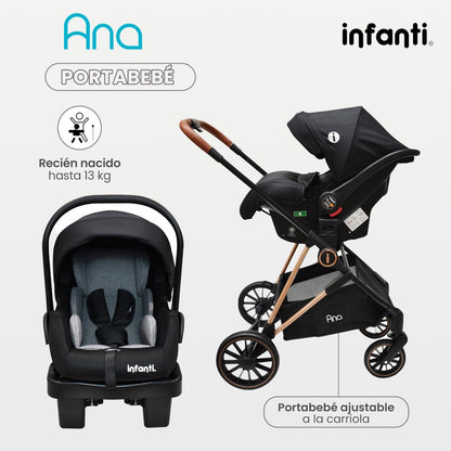 Carriola Ana Infanti Con Sistema De Viaje Convertible A Bambineto