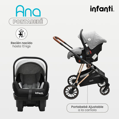 Carriola Ana Infanti Con Sistema De Viaje Convertible A Bambineto