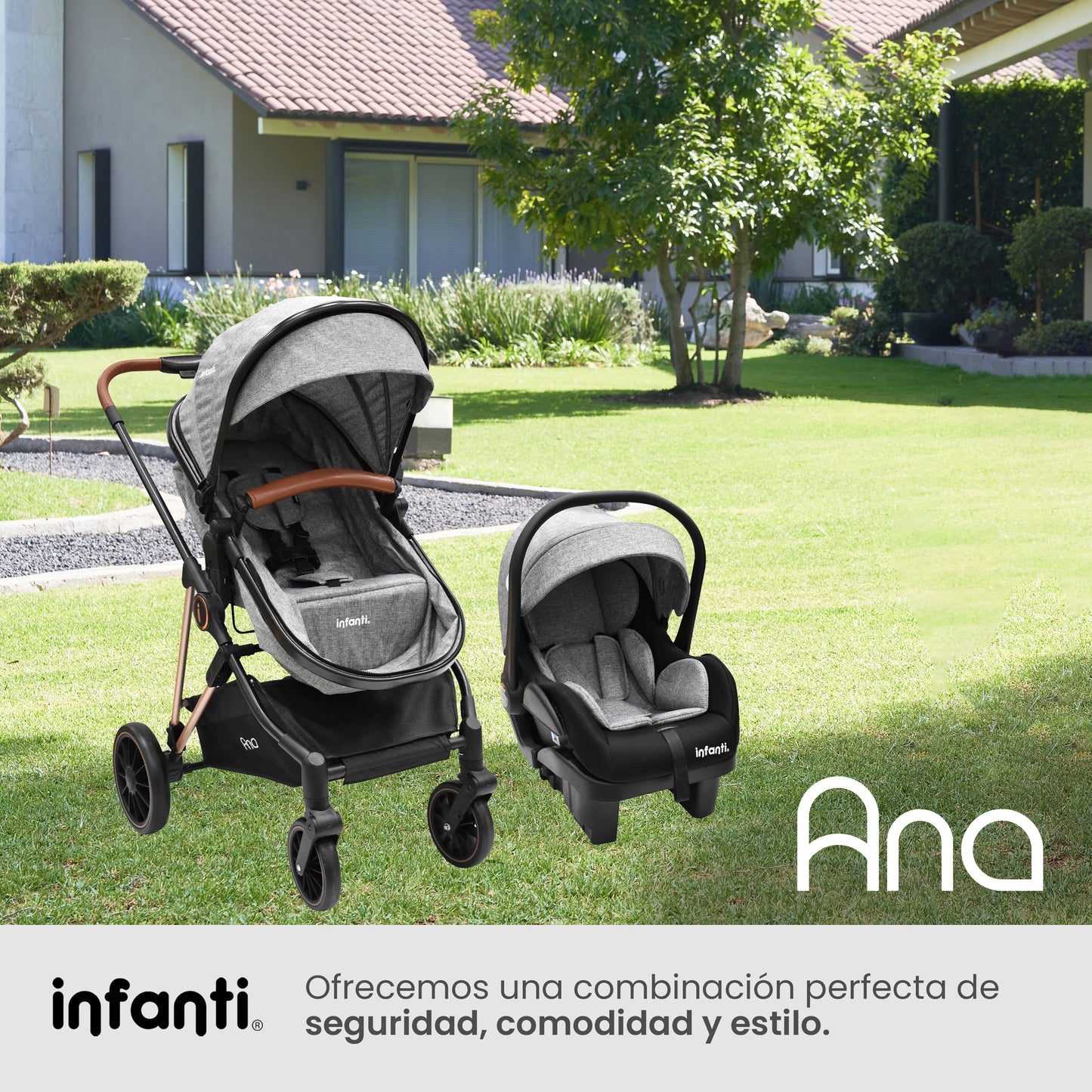 Carriola Ana Infanti Con Sistema De Viaje Convertible A Bambineto