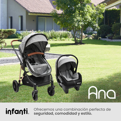 Carriola Ana Infanti Con Sistema De Viaje Convertible A Bambineto