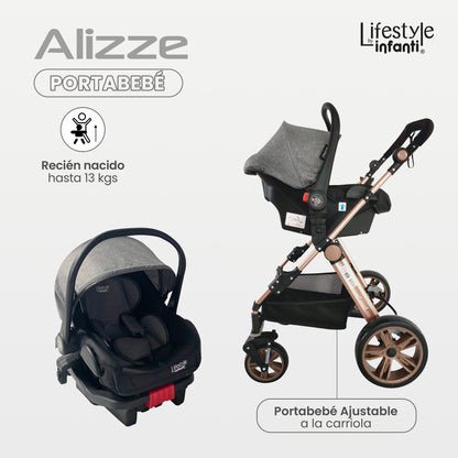 Carriola Para Bebé Sistema De Viaje Negro Alizze Lifestyle