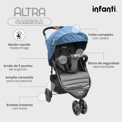 Carriola Infanti Sistema de Viaje 4 en 1 Altra